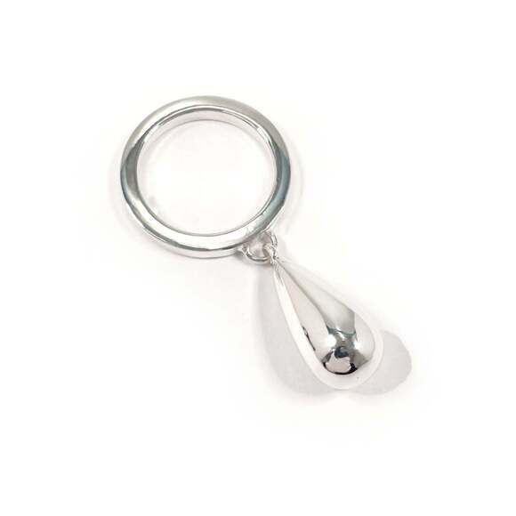 GUCCI Teardrop Ring Sterling Silver 925 Size 15.5cm Unisex